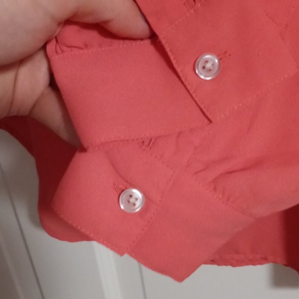 Loft - Coral Tuxedo Style Tunic Top - image 6